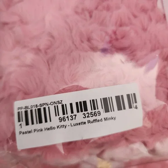 Posh Peanut Pastel Pink Hello Kitty Luxette Ruffled Minky - Picture 6 of 6